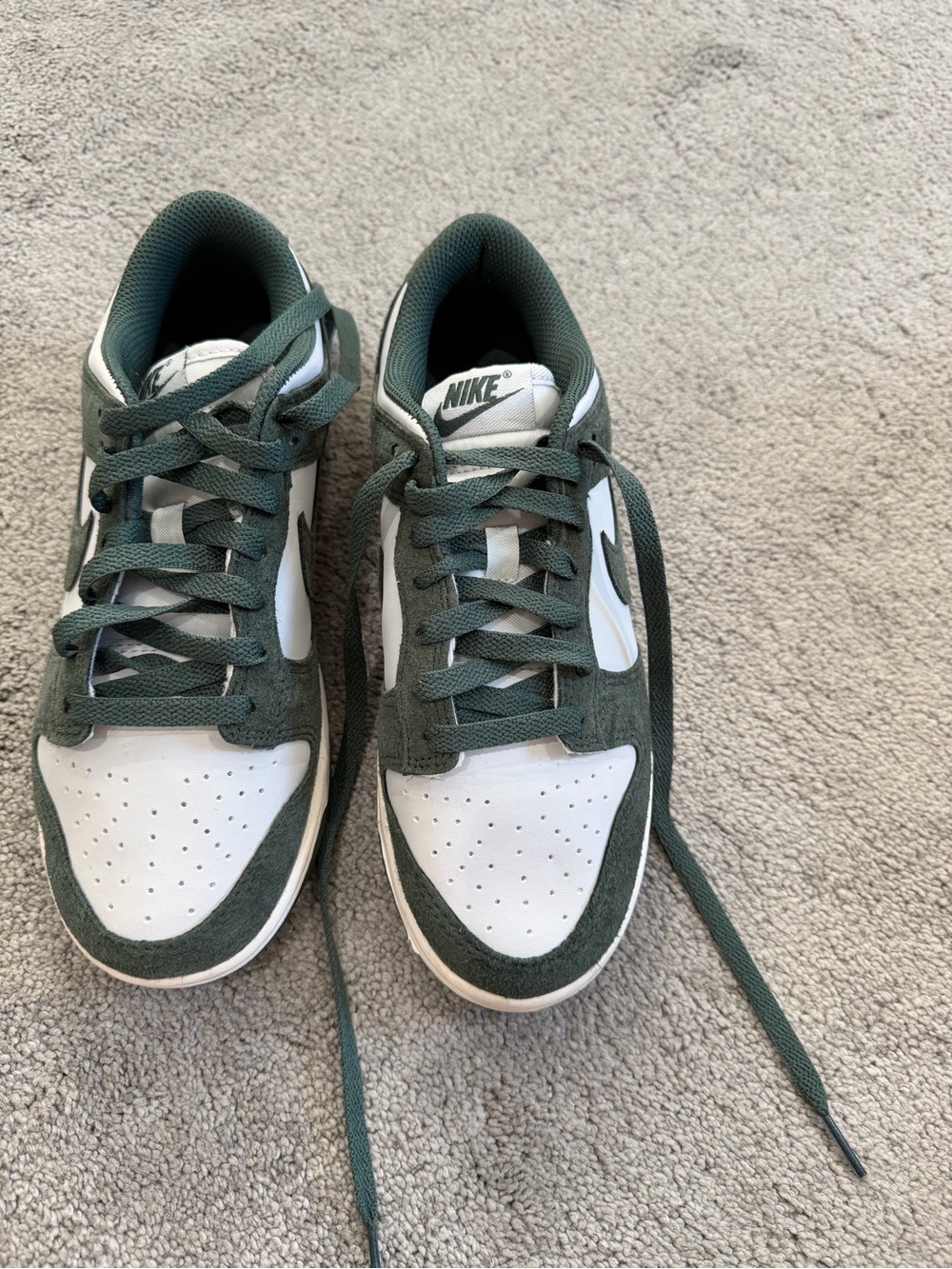 Nike Dunks In Green And White